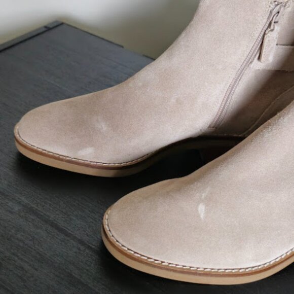 NWOB Cole Haan Hampshire Leather 1.5" Stacked Heel Side Zip Buckle Ankle Boots - Picture 14 of 15